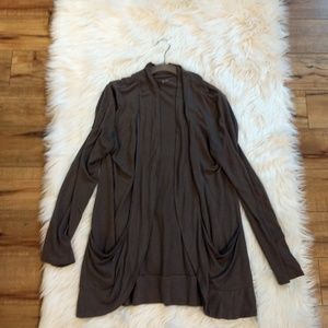 Oversized Garnet Hill Lightweight Cardigan Gray M